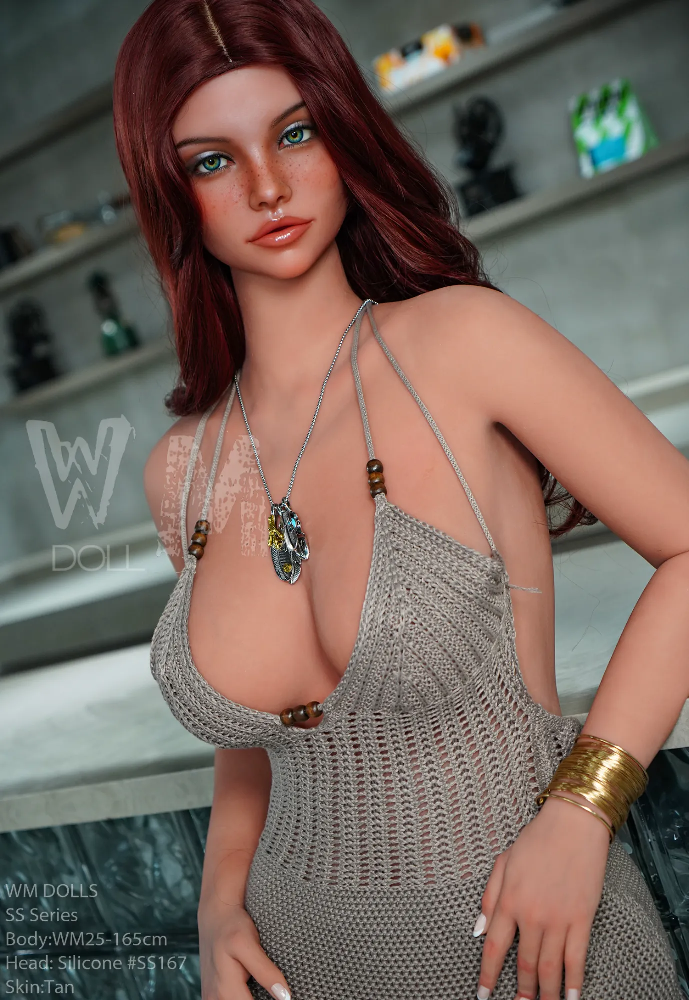 165cm (5ft5) E-Cup Ultra-Realistic Silicone Head + TPE Body Hybrid Sex Doll, ROS Head #SS167